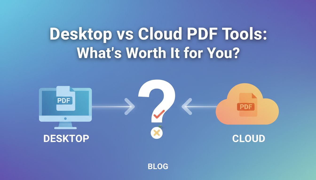 Desktop vs Cloud PDF Tools: What’s Worth It for You?