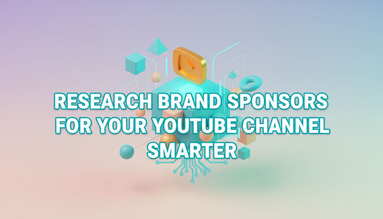 Research Brand Sponsors for Your YouTube Channel Smarter
