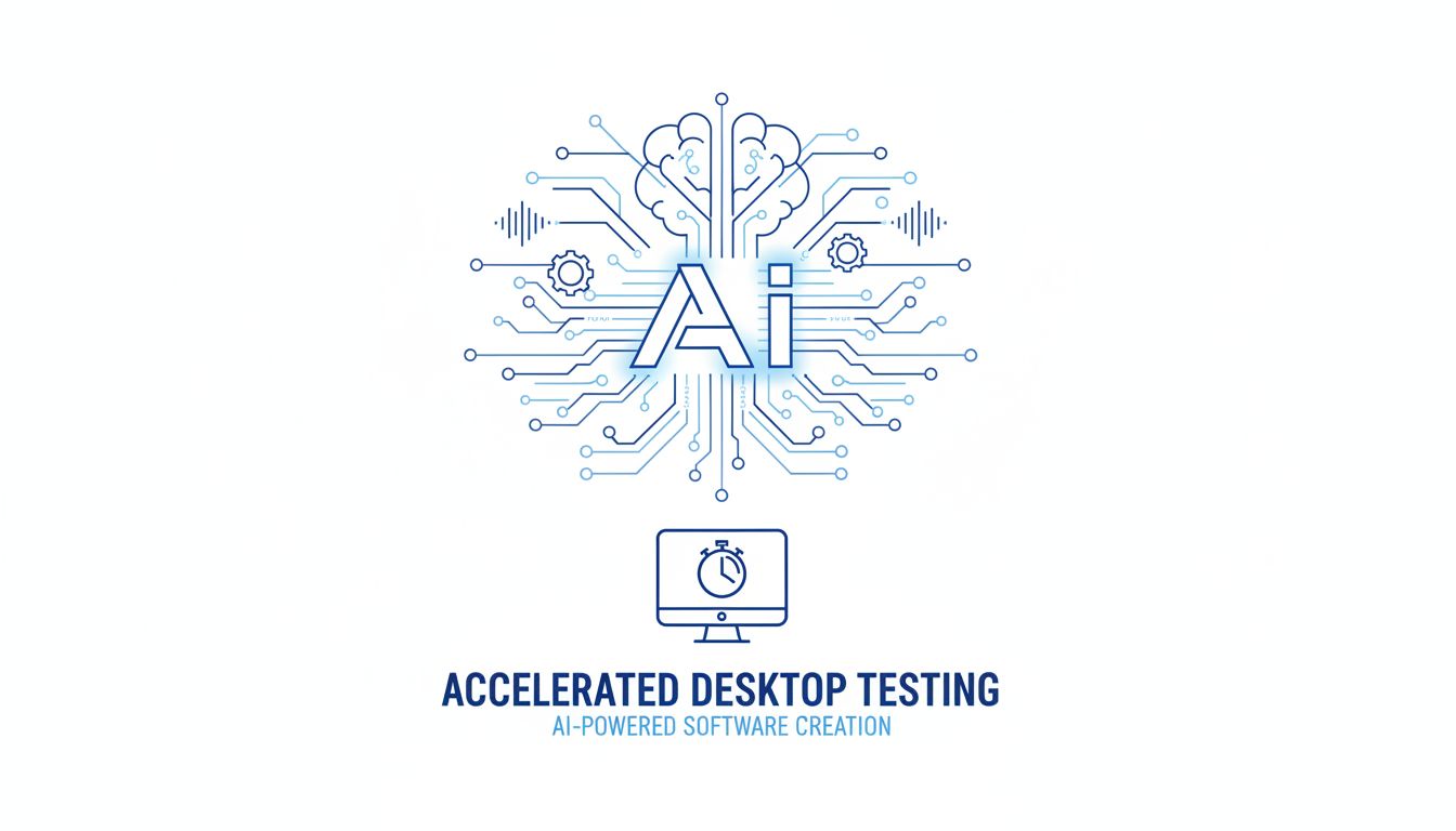 AI-powered software creation for fast desktop tests