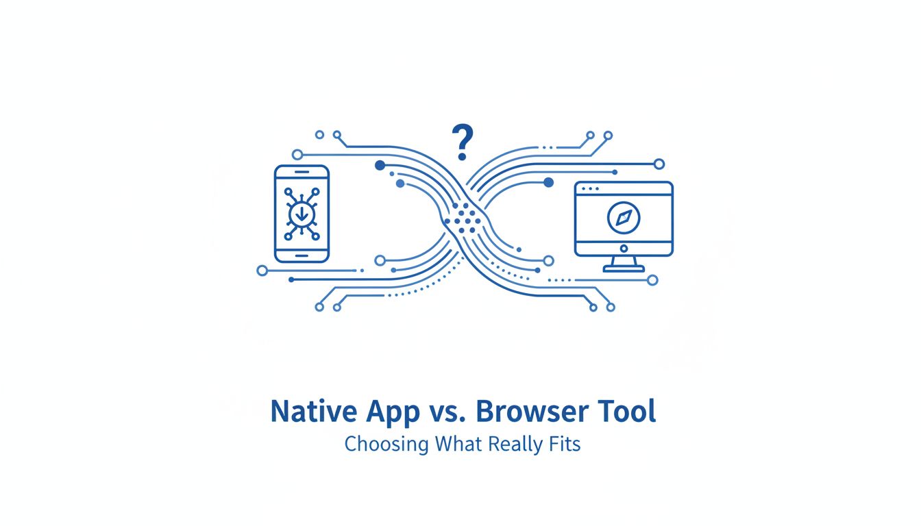 Native app vs browser tool: choosing what really fits