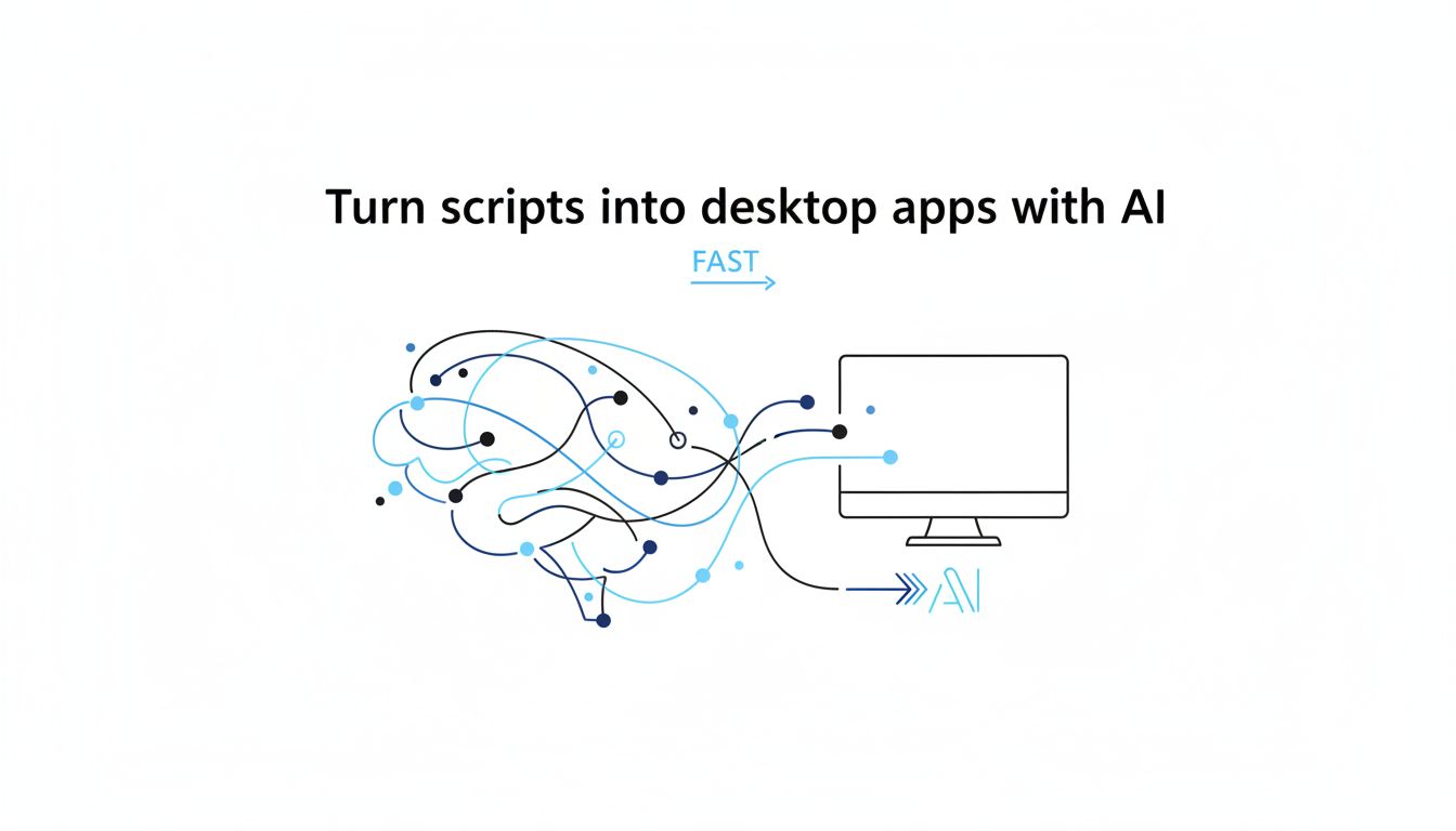 Turn scripts into desktop apps with AI, fast