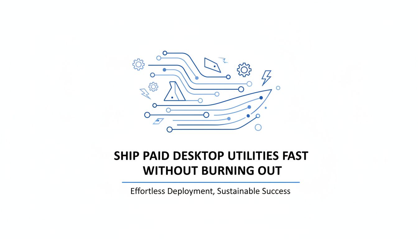 Ship Paid Desktop Utilities Fast Without Burning Out